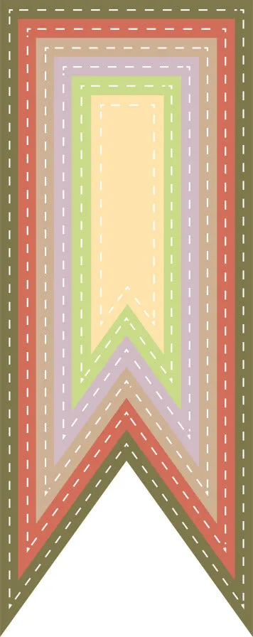 Die, Nesting Stitched Pennants