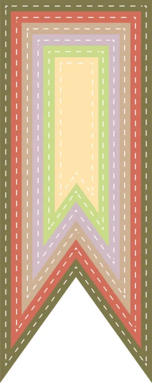 Die, Nesting Stitched Pennants