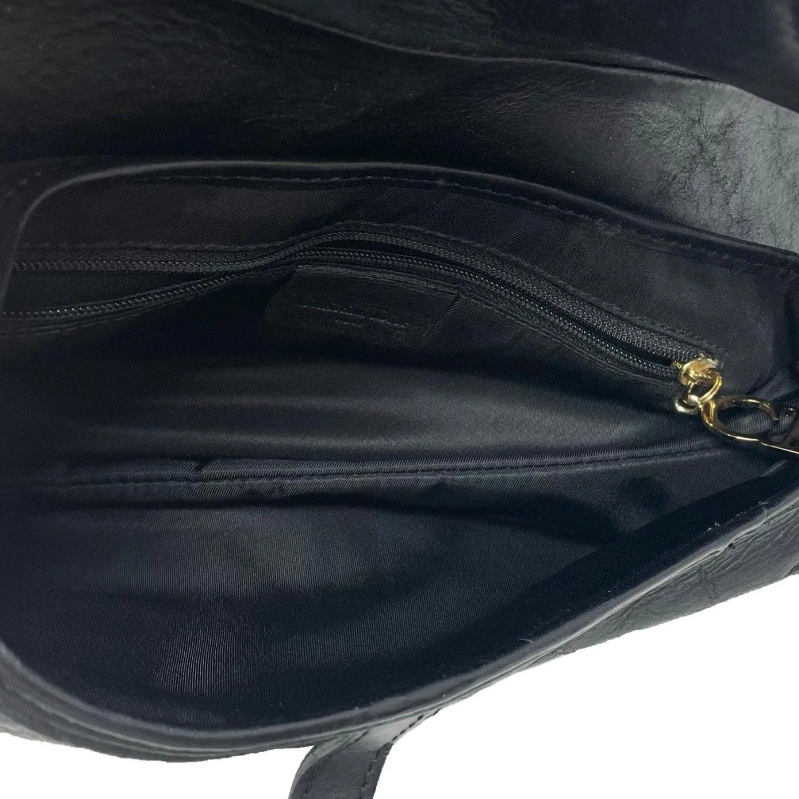 Dior Black Leather Saddle Bag