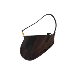 Dior Brown Gradient Nylon Mini Saddle Bag