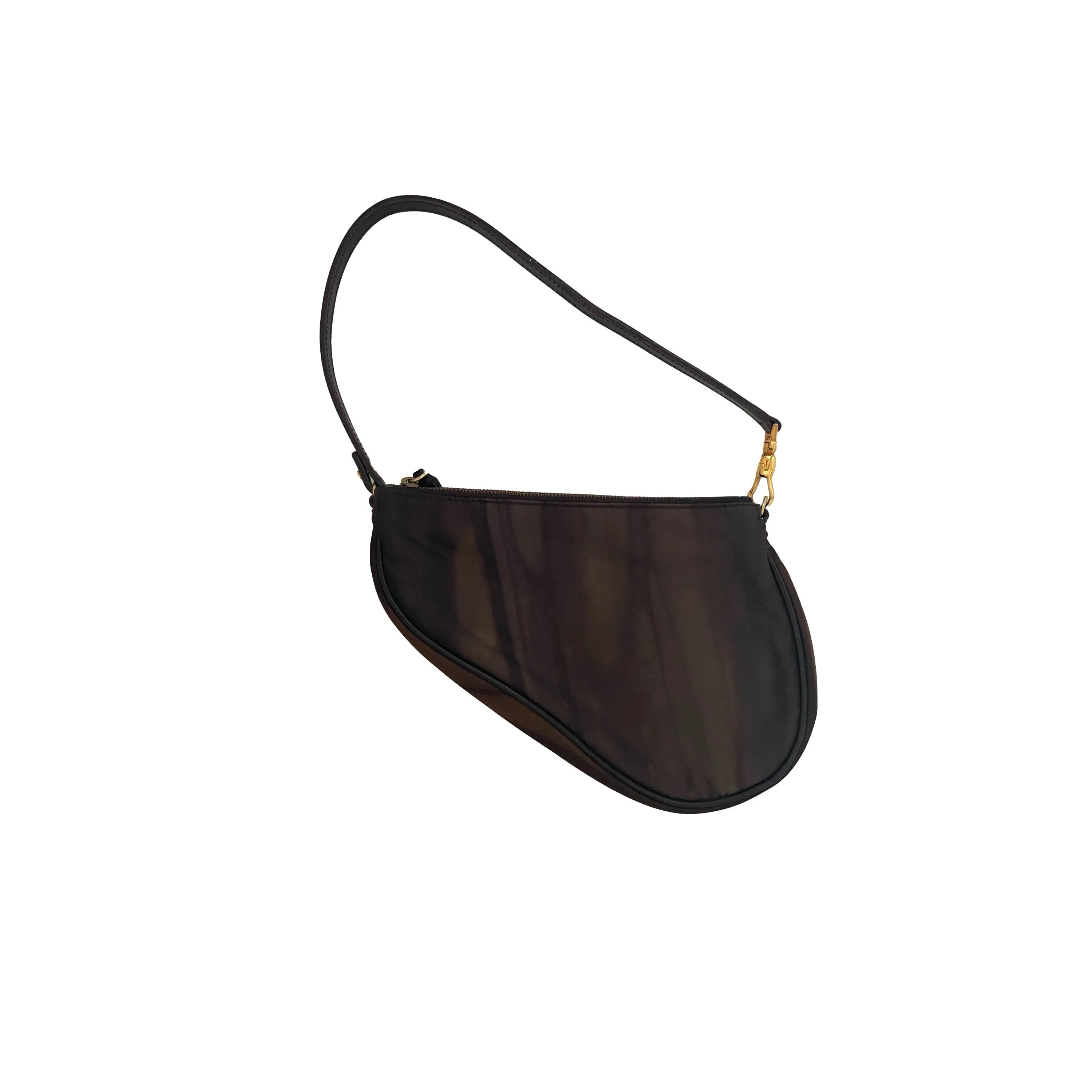 Dior Brown Gradient Nylon Mini Saddle Bag