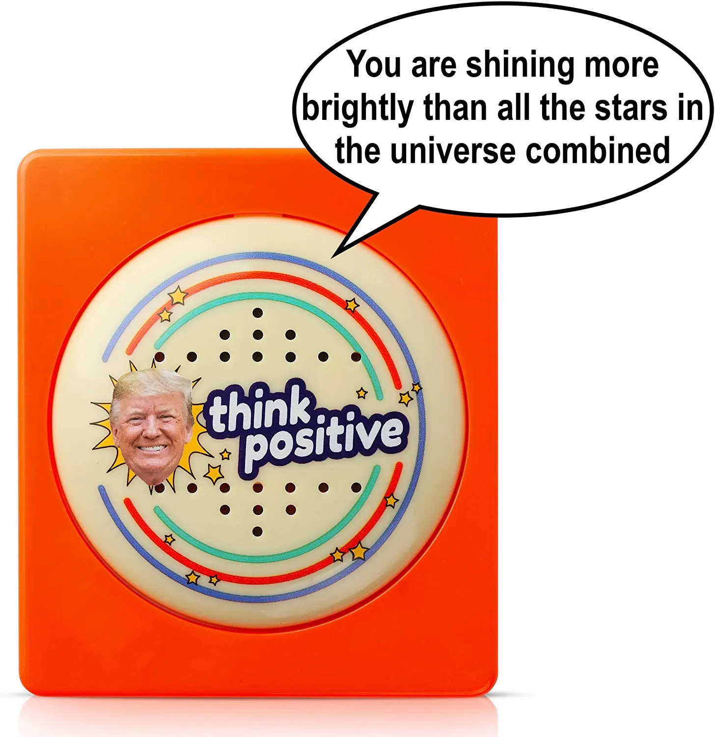 Donald Trump Talking Positivity Button - Says 15 Different Compliments and Affirmations Quotes in His Voice