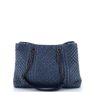 Double Chain Tote Stitched Intrecciato Calfskin Medium