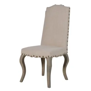 DWELL Cream Curved Leg Dining Chair