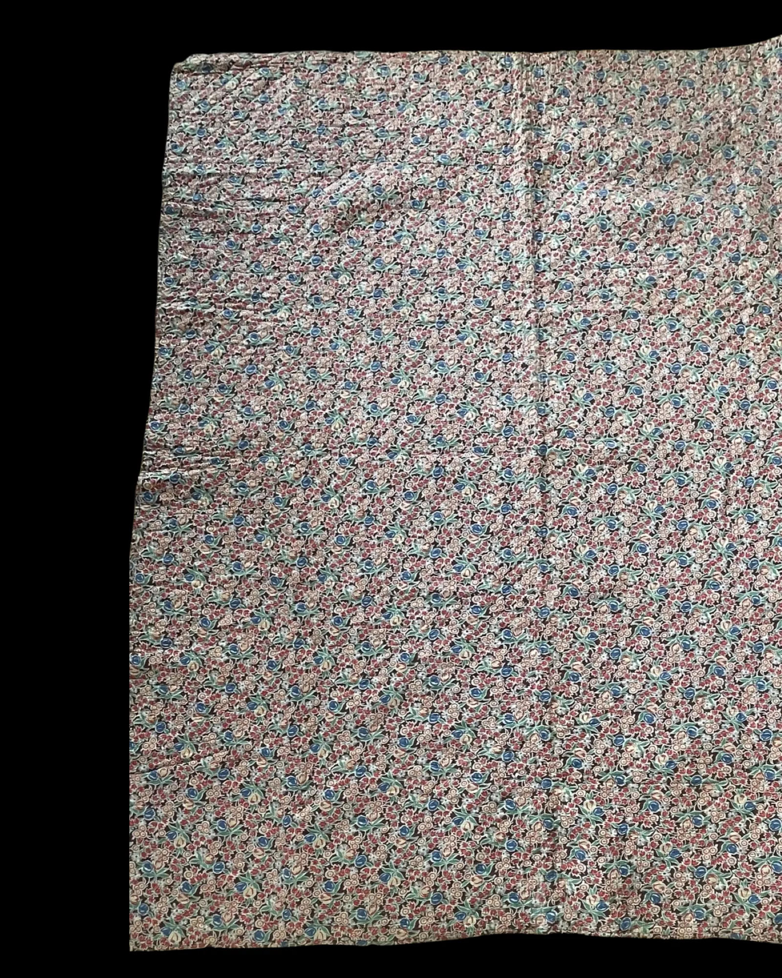 Early 1900s  Calico Patchwork Hand Stitched Quilt