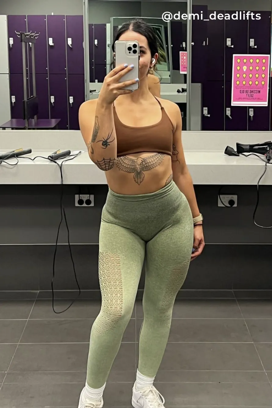 Ella Ombre Scrunch Bum Leggings Olive