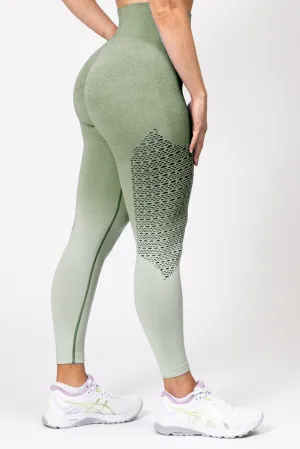 Ella Ombre Scrunch Bum Leggings Olive