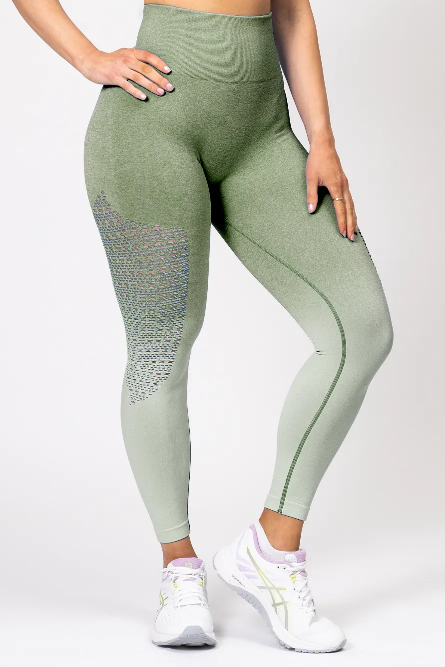 Ella Ombre Scrunch Bum Leggings Olive