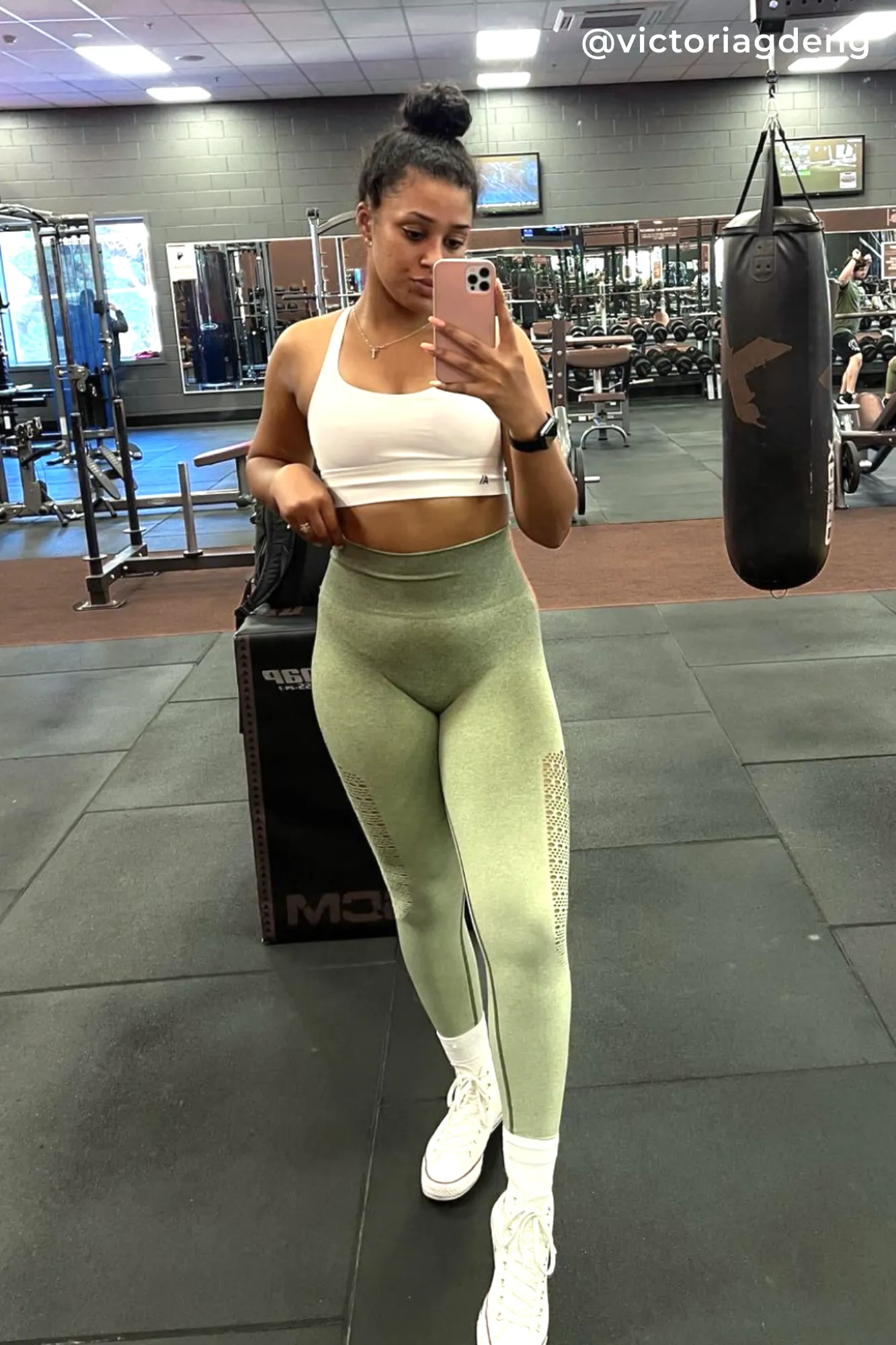 Ella Ombre Scrunch Bum Leggings Olive