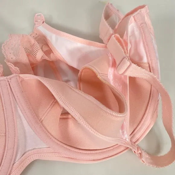 Elomi Womens Molly Nursing Bra 38M Pink Underwire Full Coverage Adjustable Strap