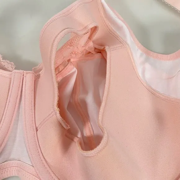 Elomi Womens Molly Nursing Bra 38M Pink Underwire Full Coverage Adjustable Strap