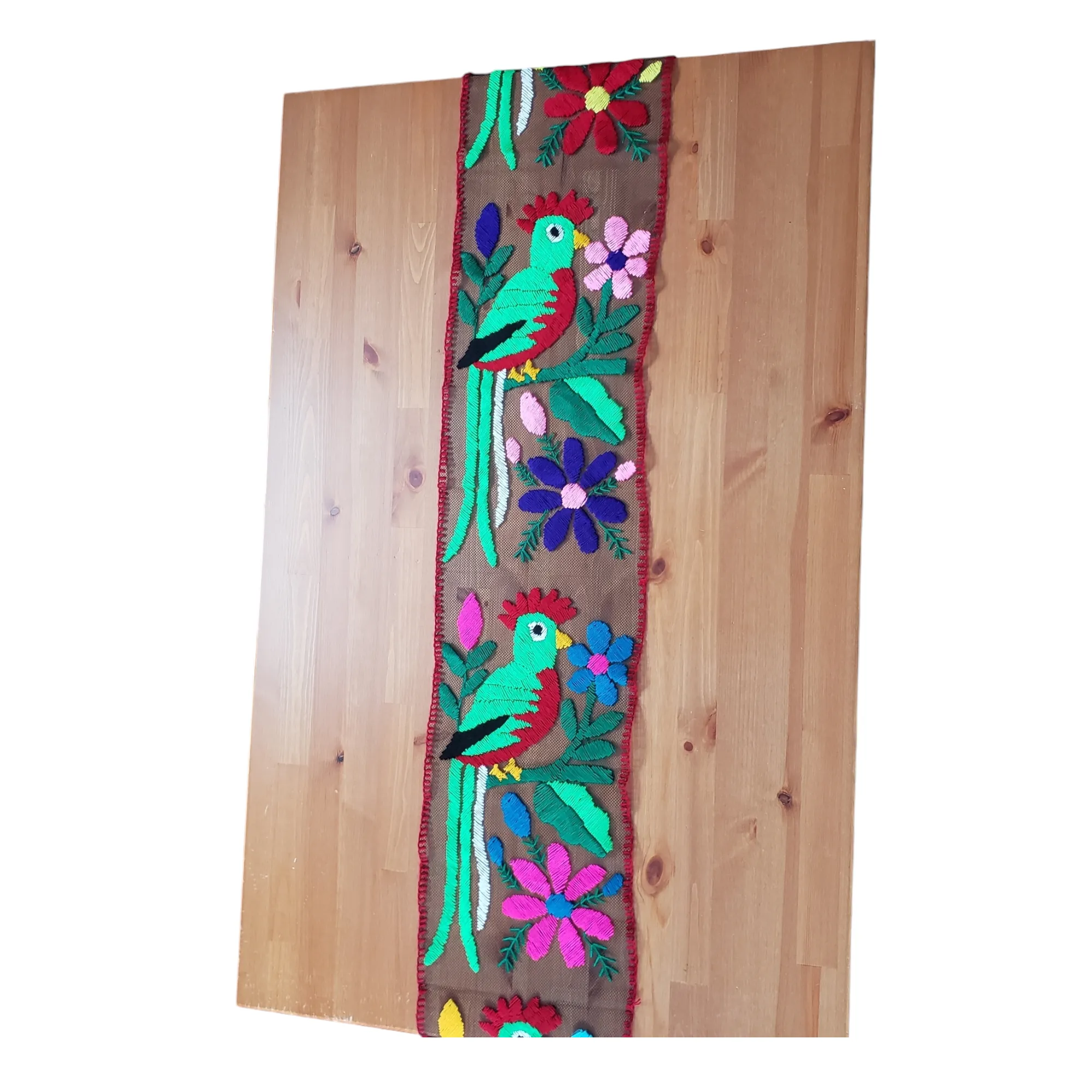 Embroidered Mexican Table Runner from Oaxaca