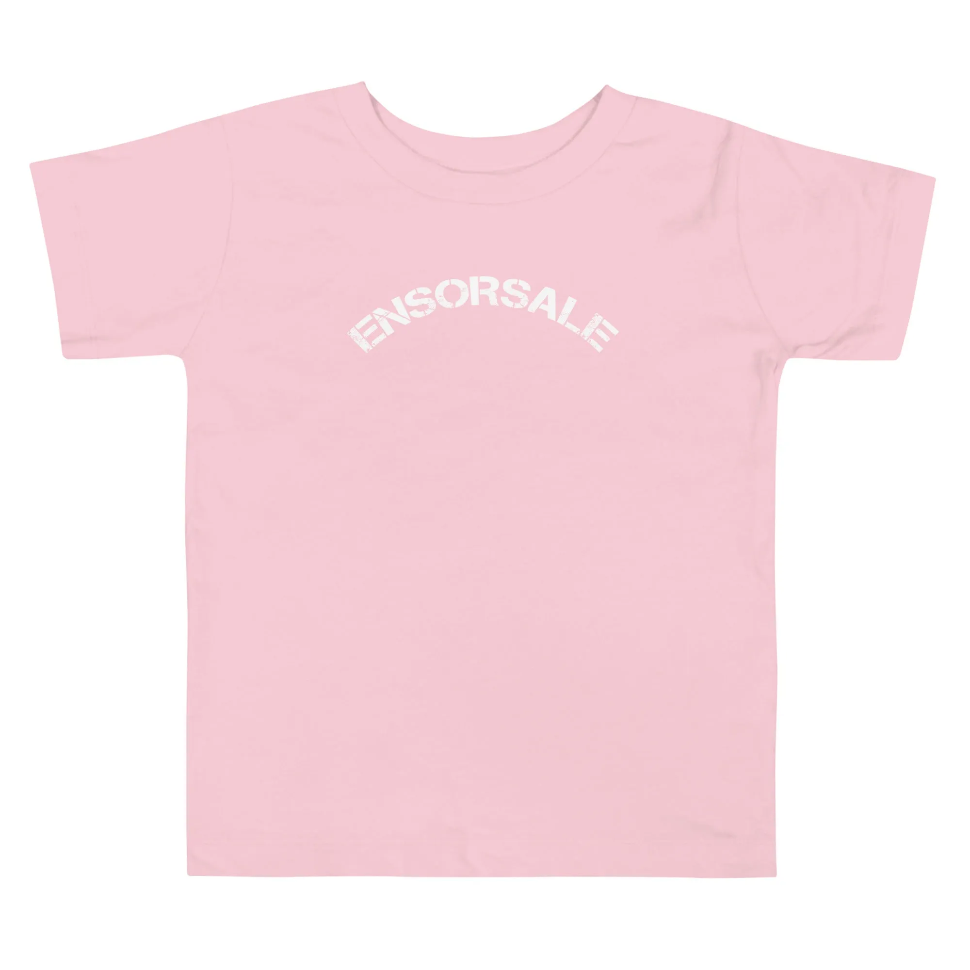 Ensorsale White Curved Logo Toddler Short Sleeve Tee
