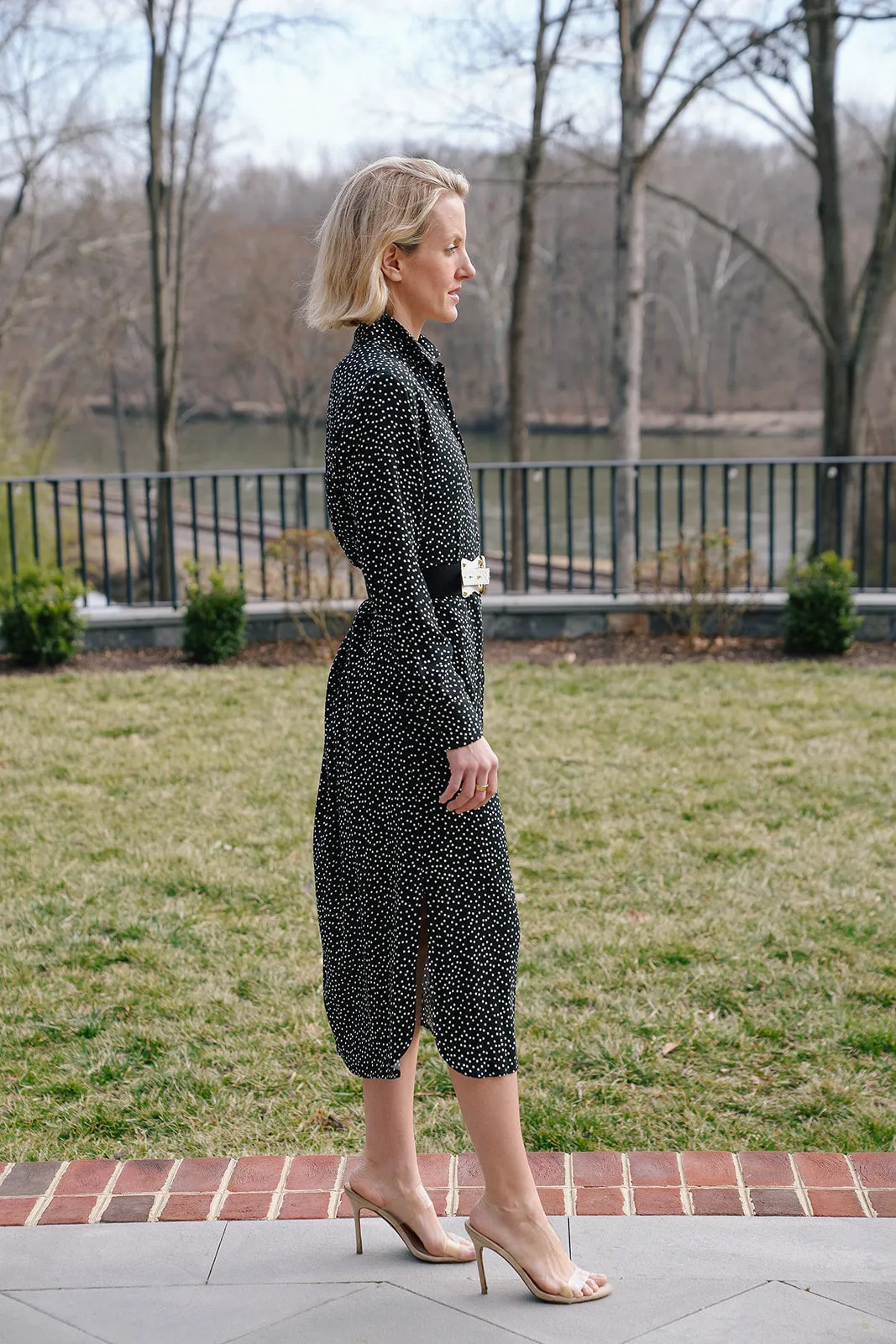 Everyday Dress in Tissue Crepe Polka Dot