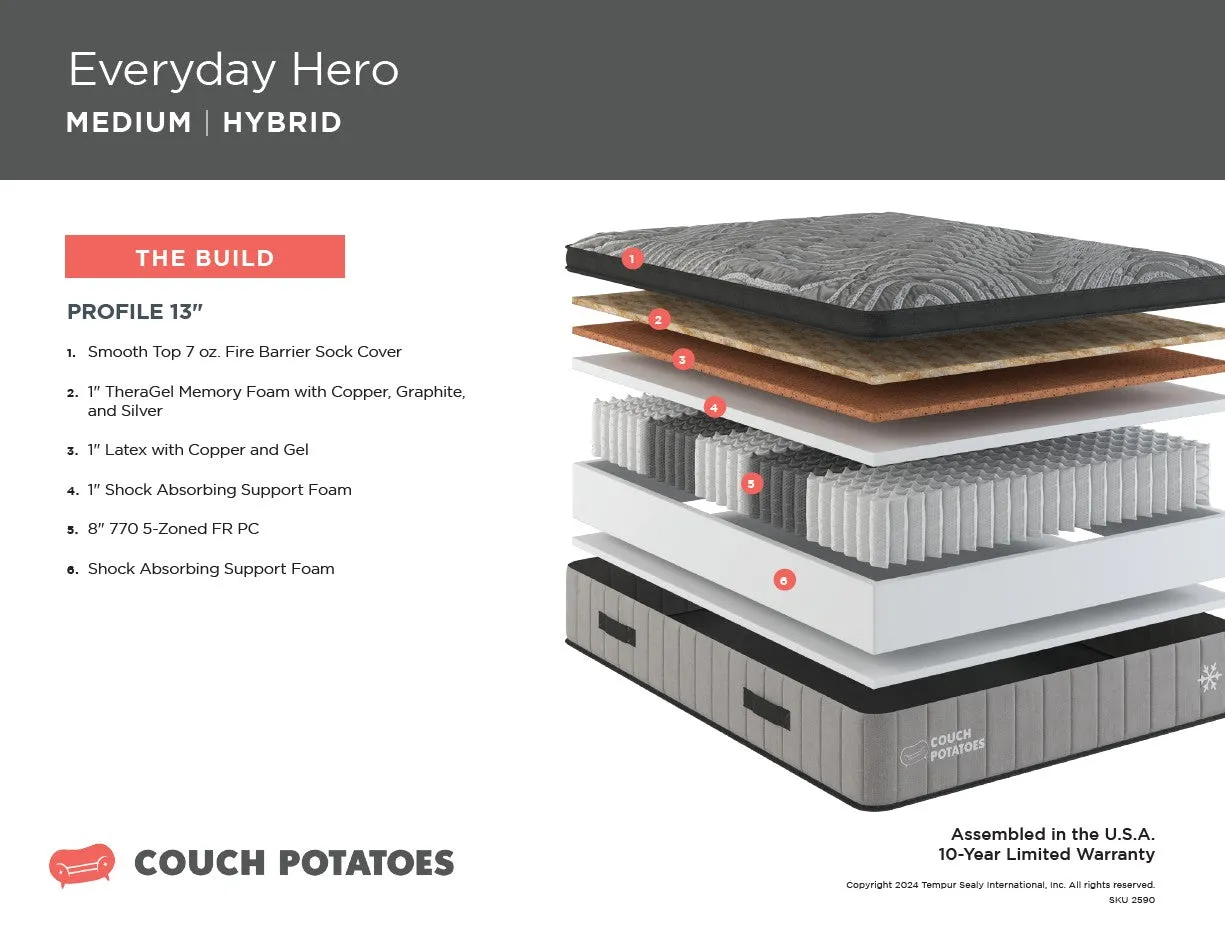 Everyday Hero Medium Hybrid Mattress