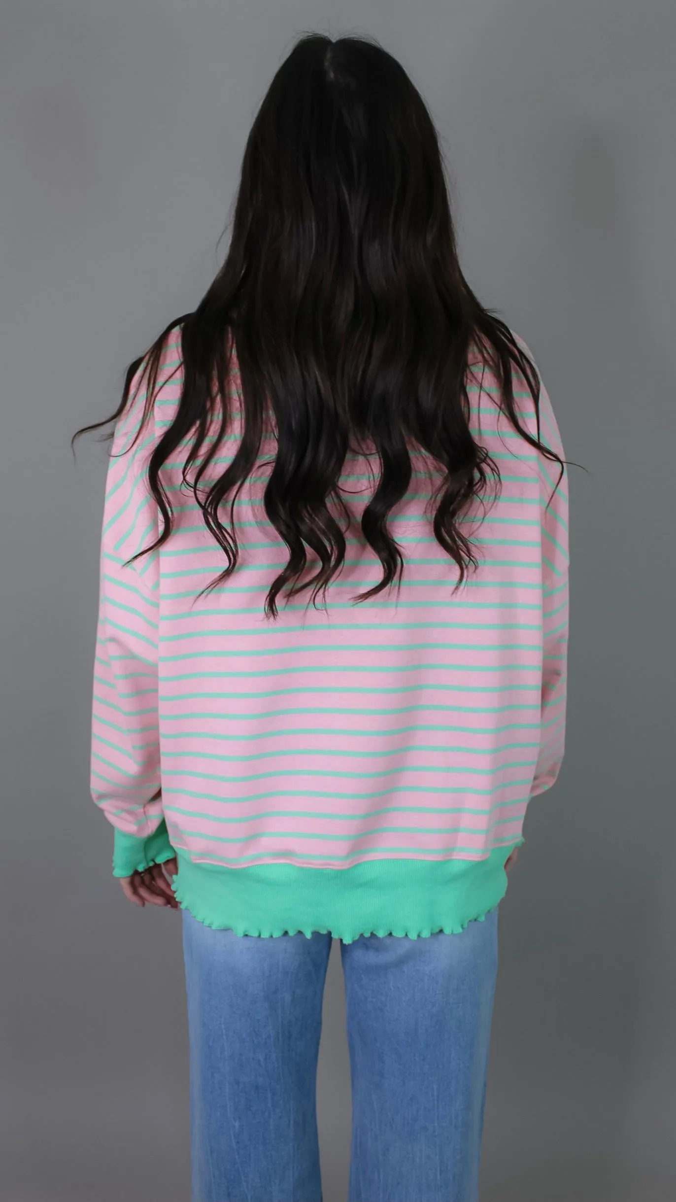 Everyday Pink Striped Sweater