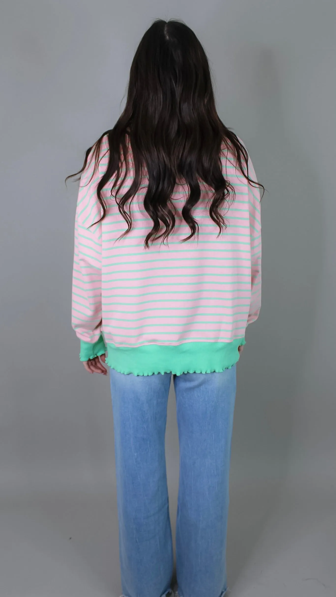 Everyday Pink Striped Sweater