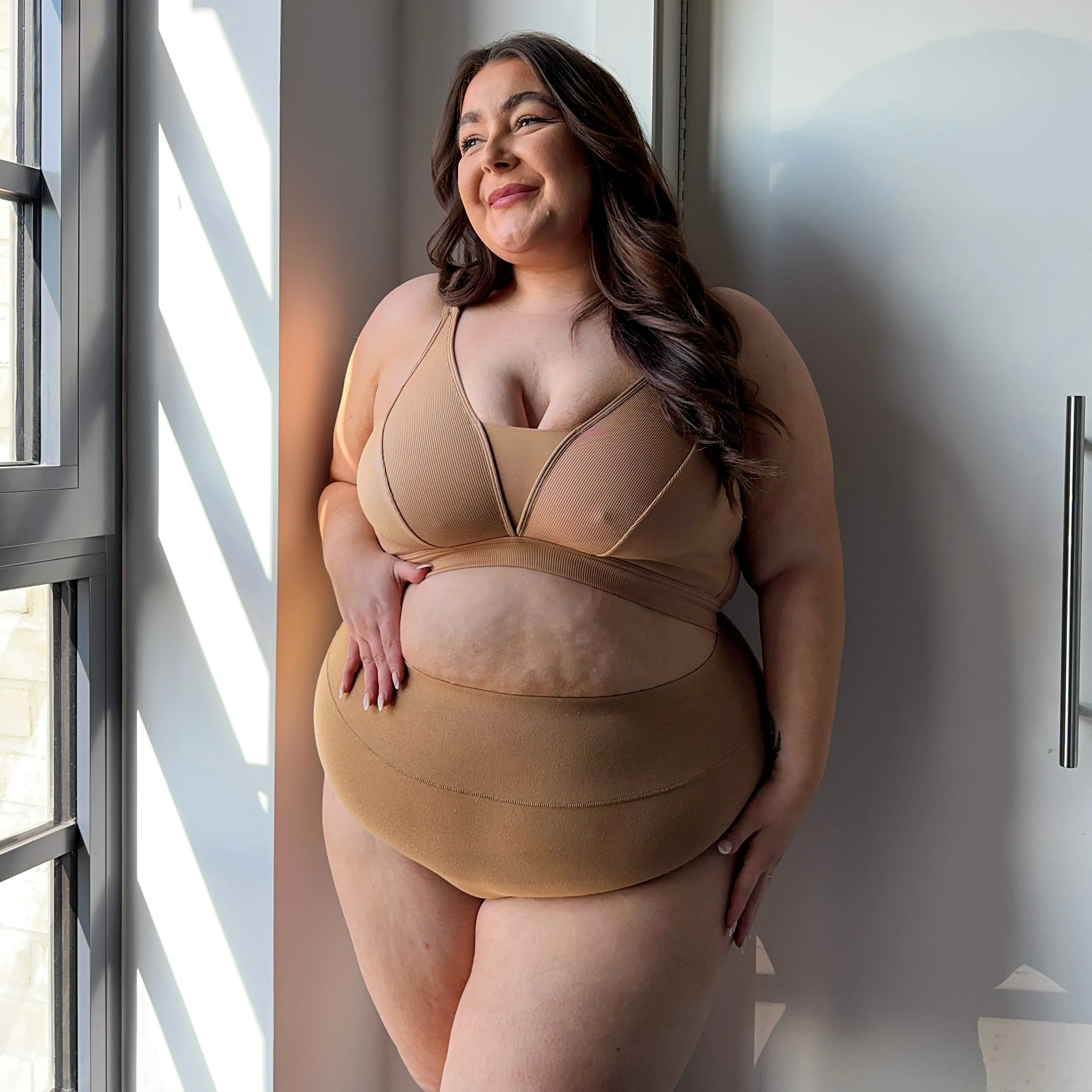 Everyday Ribbed Bra - Caramel