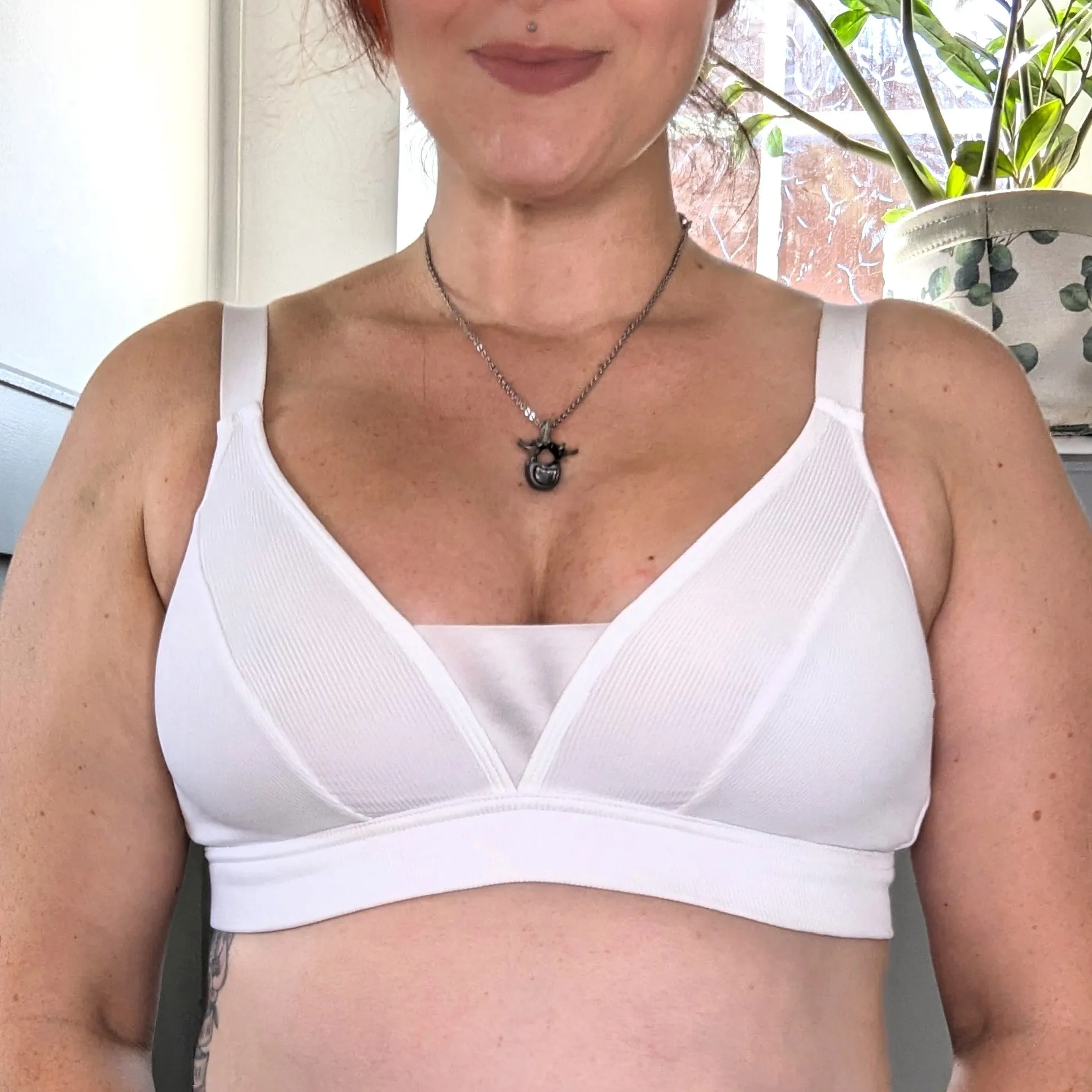 Everyday Ribbed Bra - White