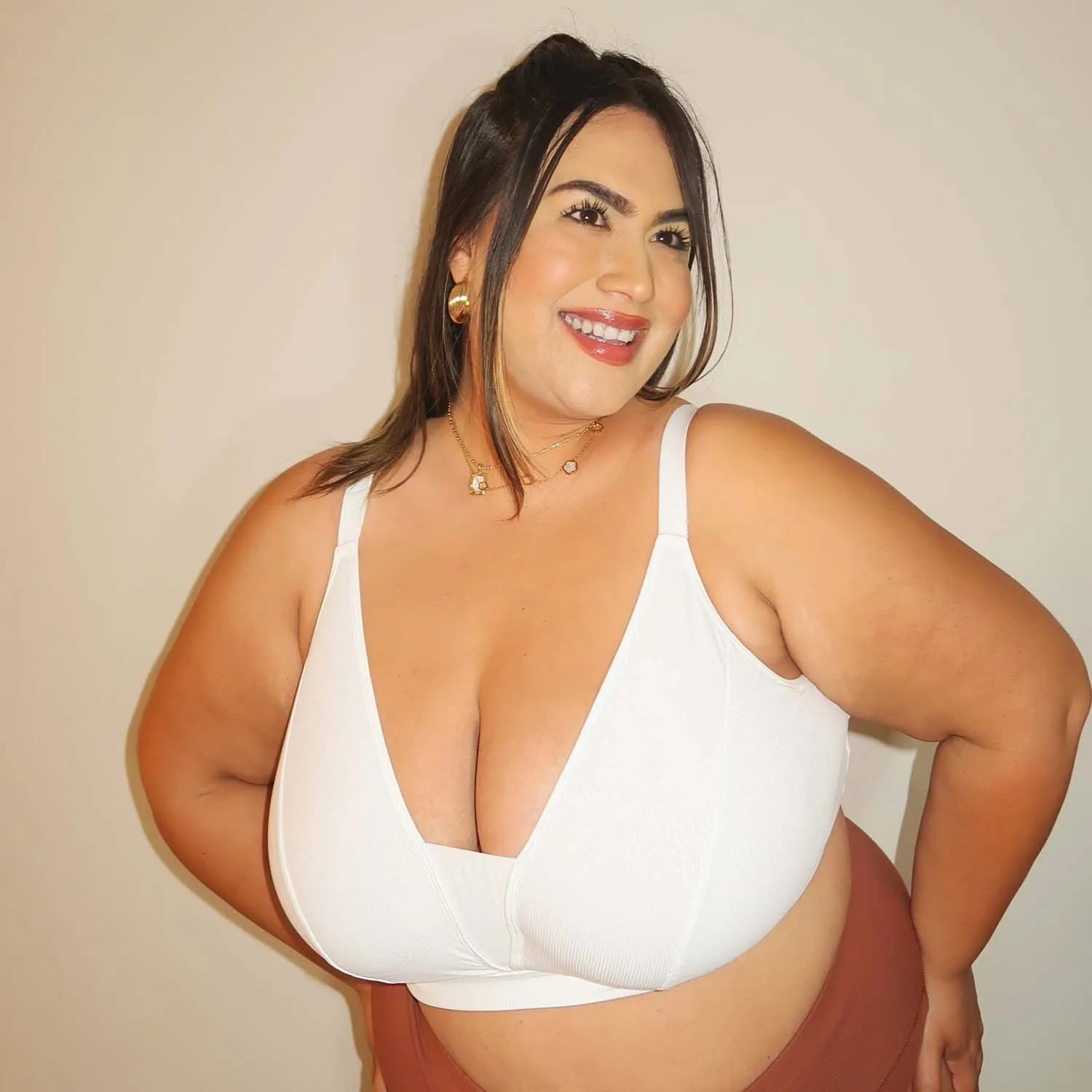 Everyday Ribbed Bra - White