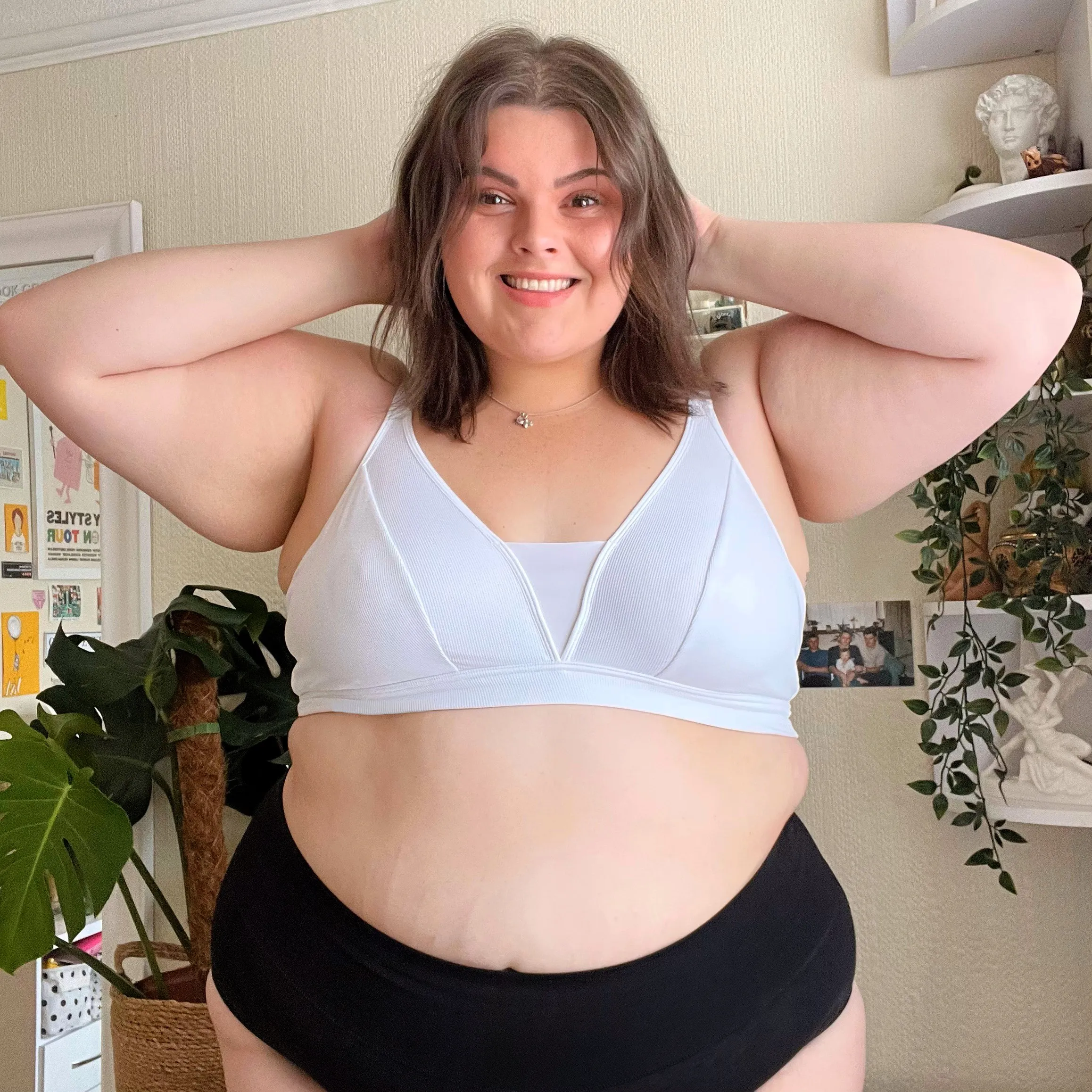 Everyday Ribbed Bra - White