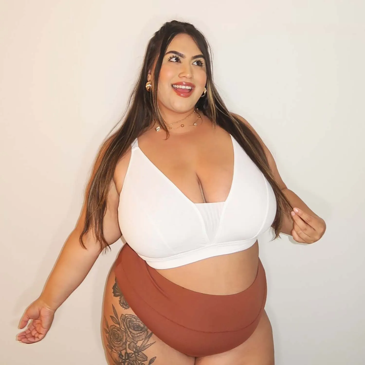 Everyday Ribbed Bra - White