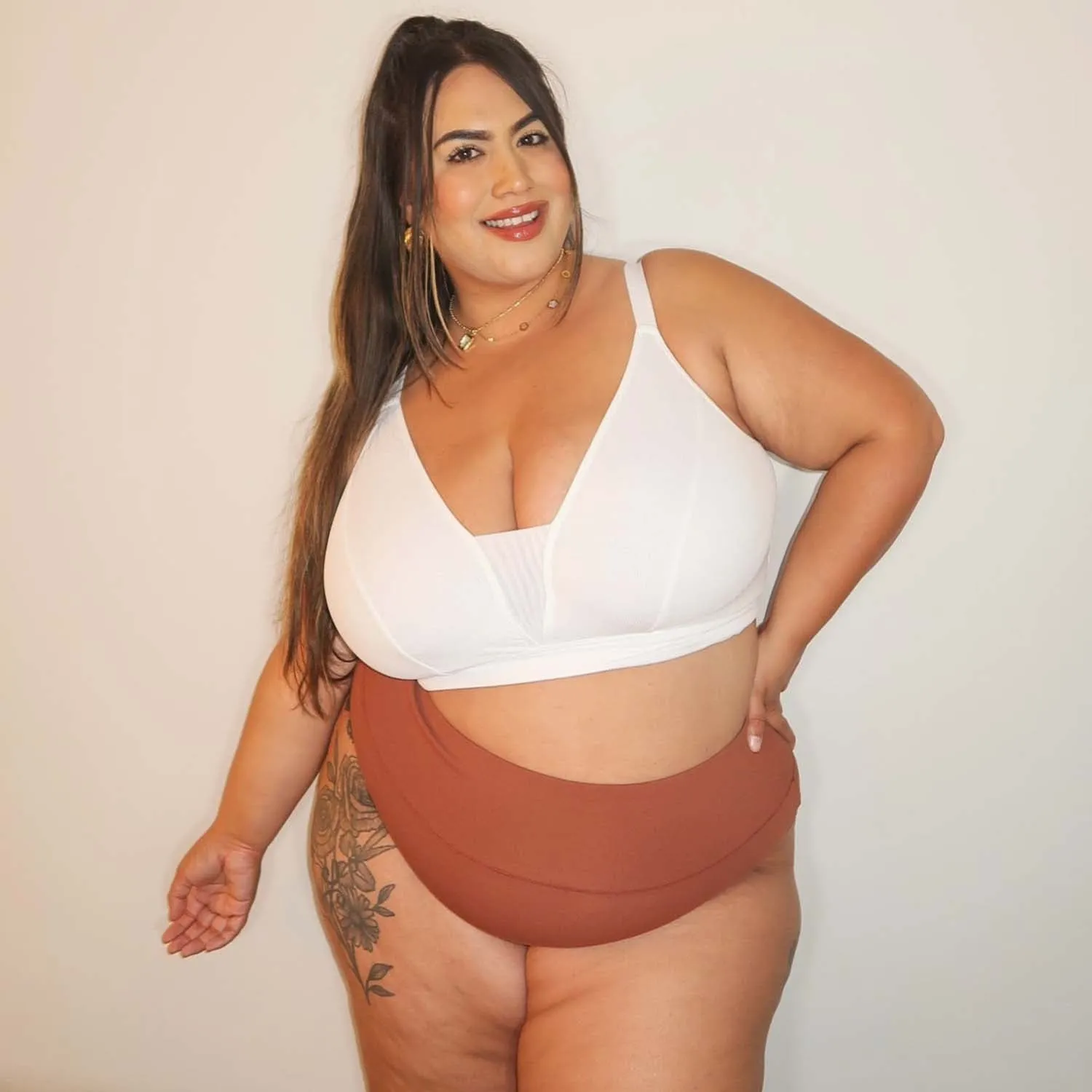 Everyday Ribbed Bra - White