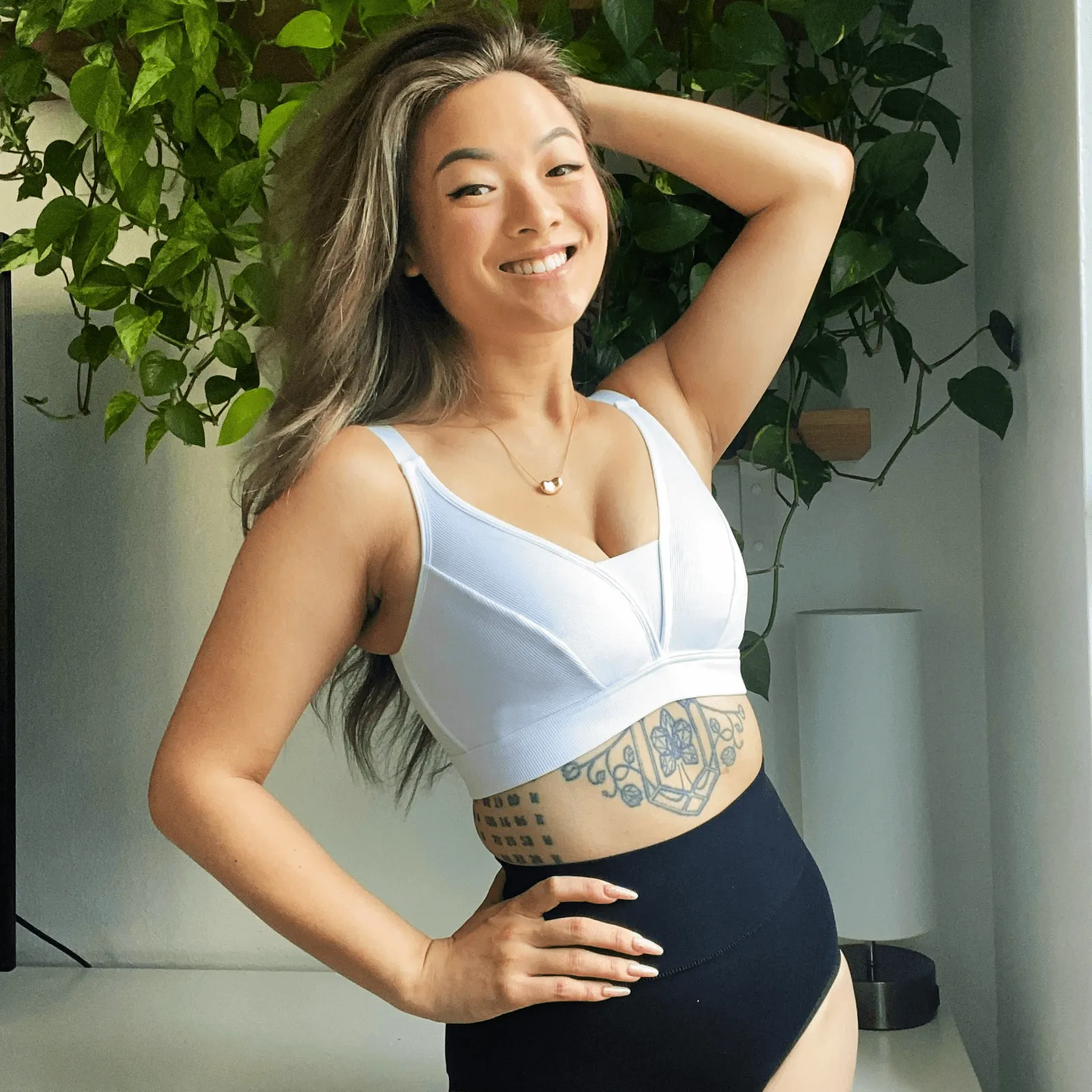 Everyday Ribbed Bra - White