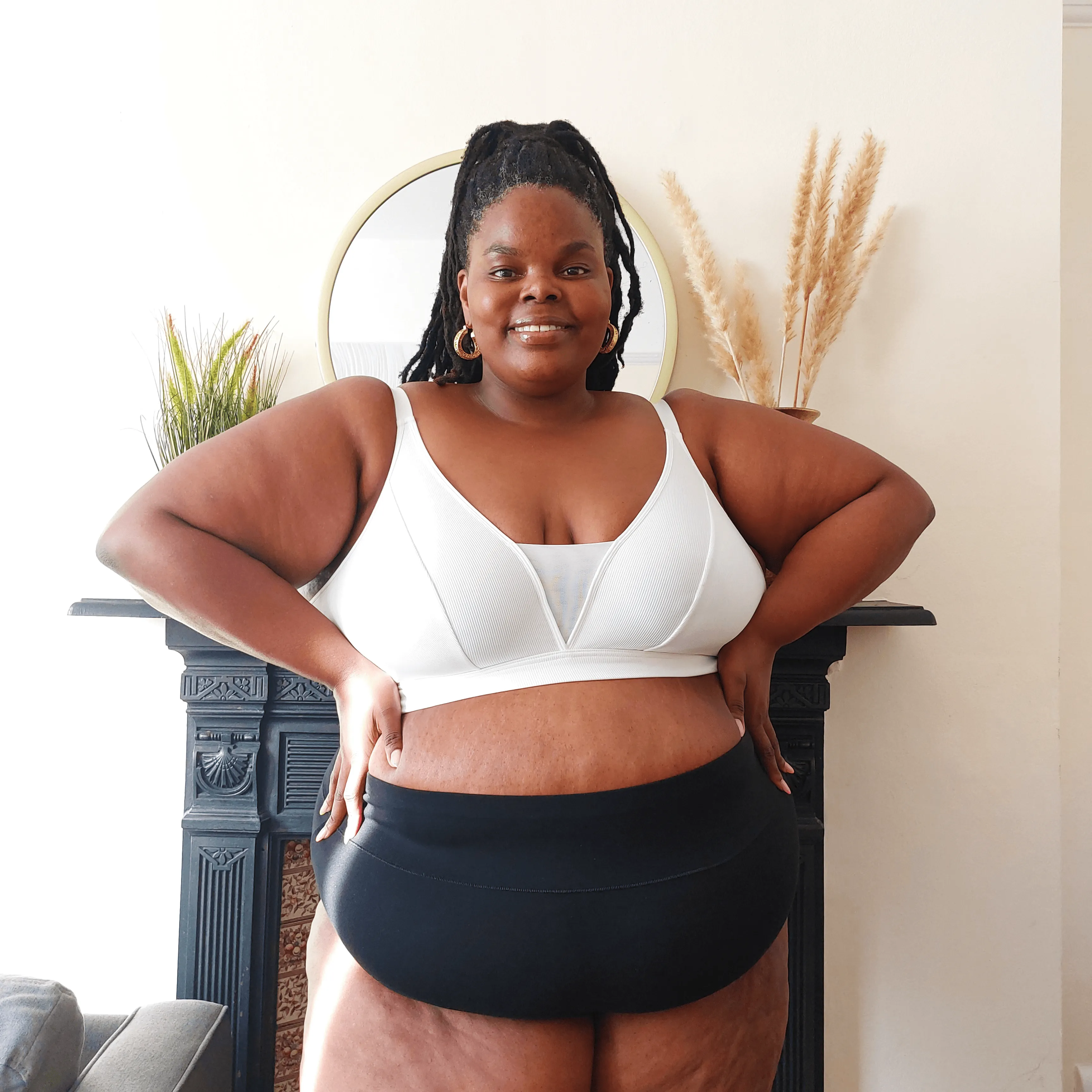 Everyday Ribbed Bra - White