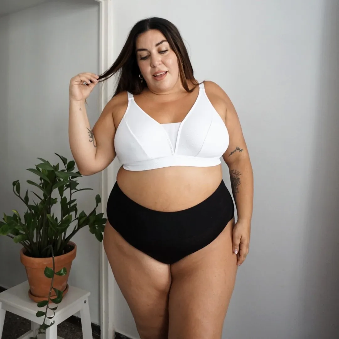 Everyday Ribbed Bra - White