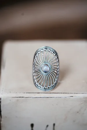 Evie Ring | Rainbow Moonstone - FINAL SALE