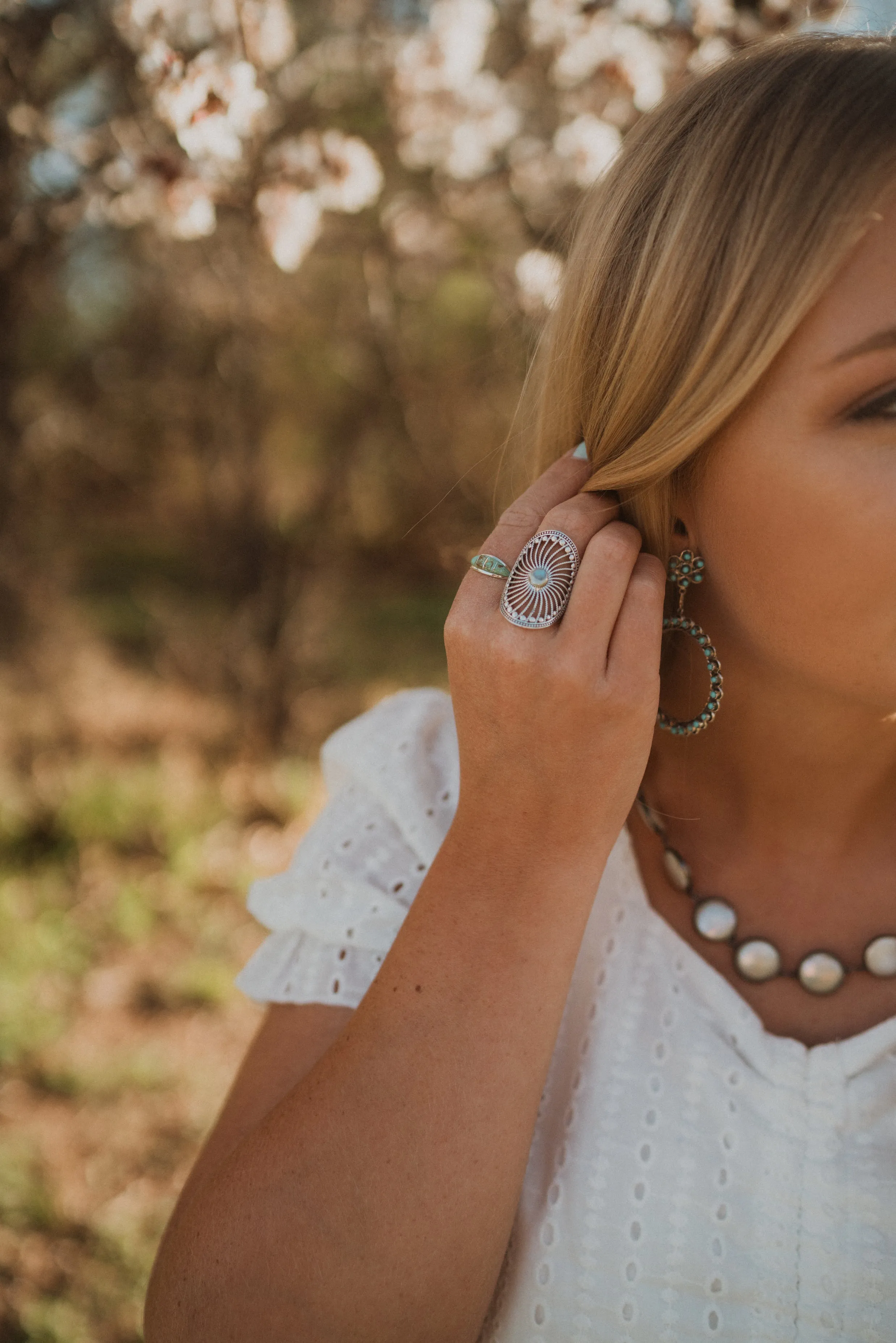 Evie Ring | Rainbow Moonstone - FINAL SALE