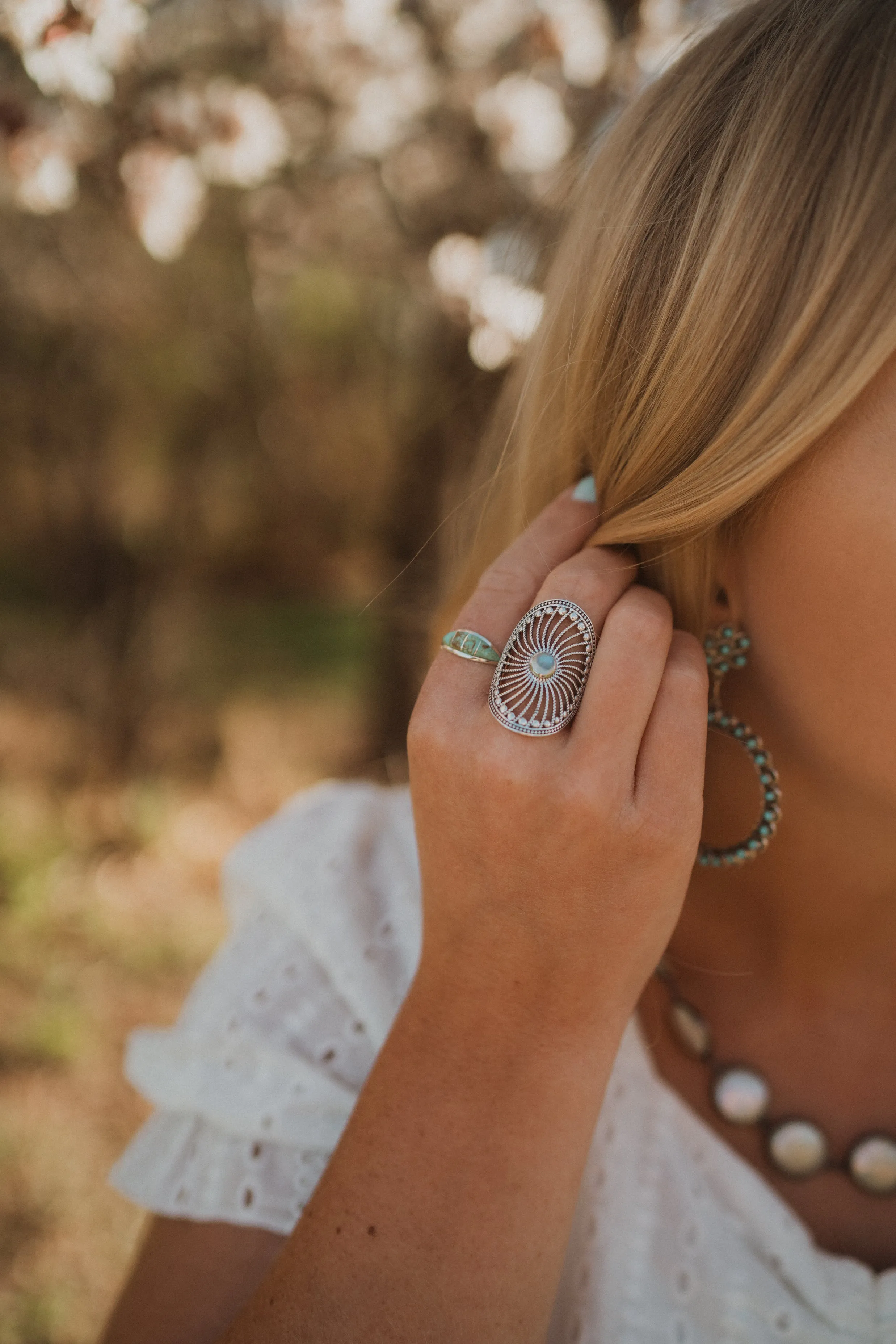 Evie Ring | Rainbow Moonstone - FINAL SALE
