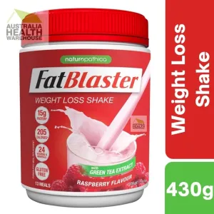 [Expiry: 10/2025] Naturopathica FatBlaster Weight Loss Raspberry Ripple Shake 430g
