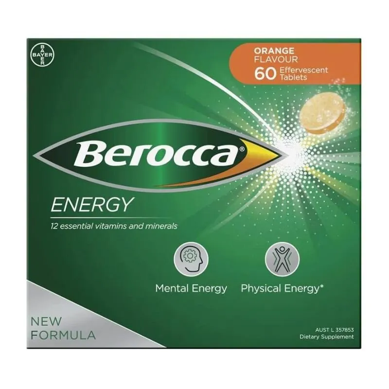 [Expiry: 11/2025] Berocca Energy Orange 60 Effervescent Tablets