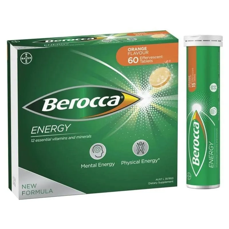[Expiry: 11/2025] Berocca Energy Orange 60 Effervescent Tablets
