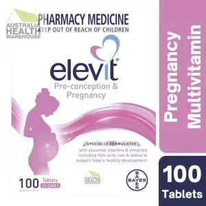 [Expiry: 27/11/2025] Elevit Pre-conception & Pregnancy Multivitamin 100 Tablets