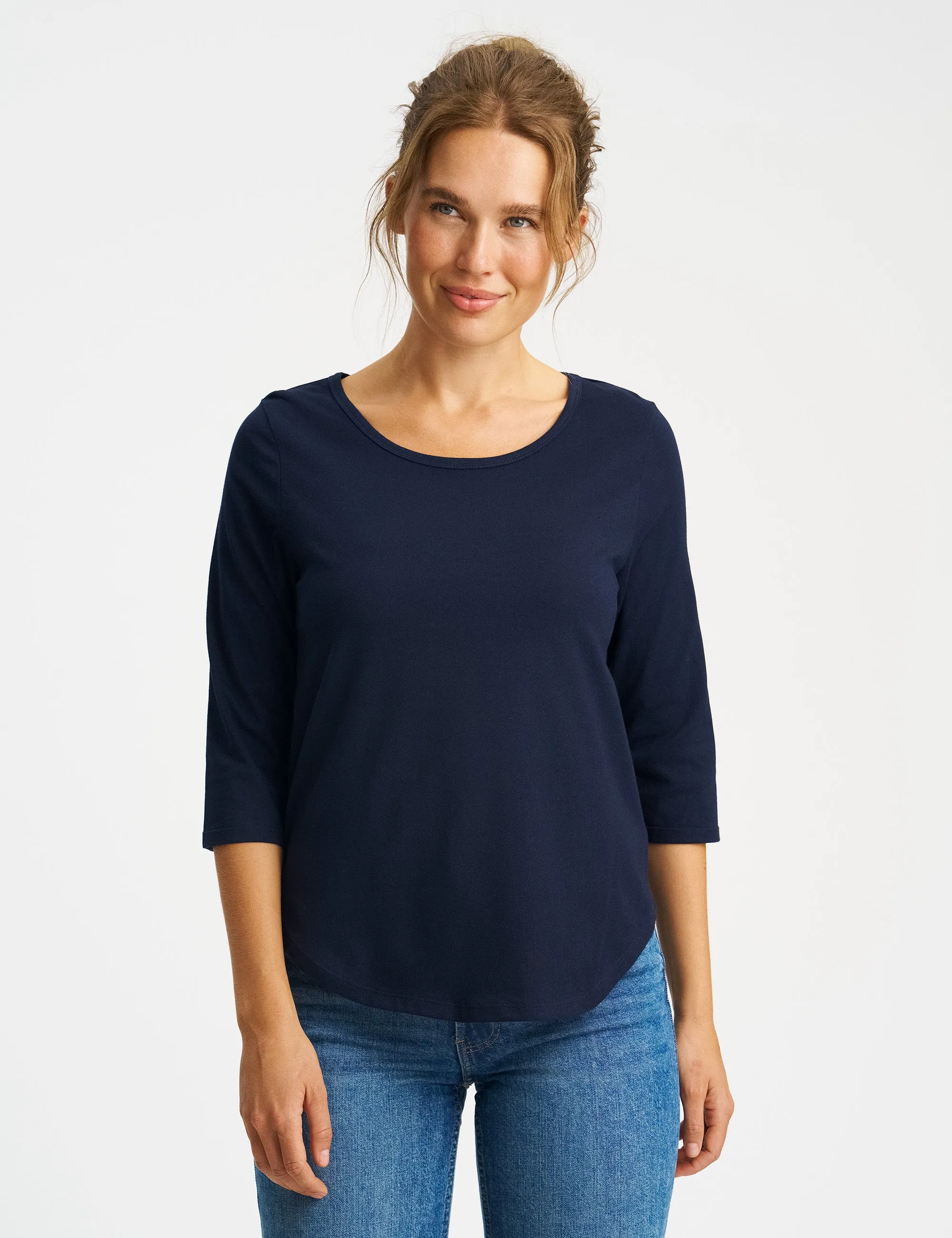 Fairtrade Organic Loose 3/4 Sleeve T-shirt
