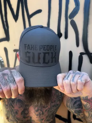 FAKE PEOPLE GREY FLEXFIT HAT