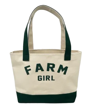 Farm Girl Canvas/Forest Large Tote