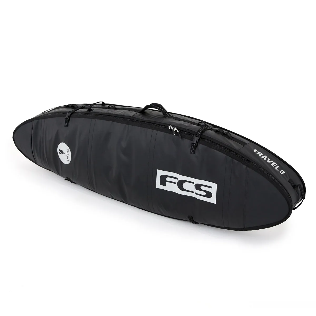 FCS - 6'7" Travel 3 All Purpose Board Cover - Black/Grey