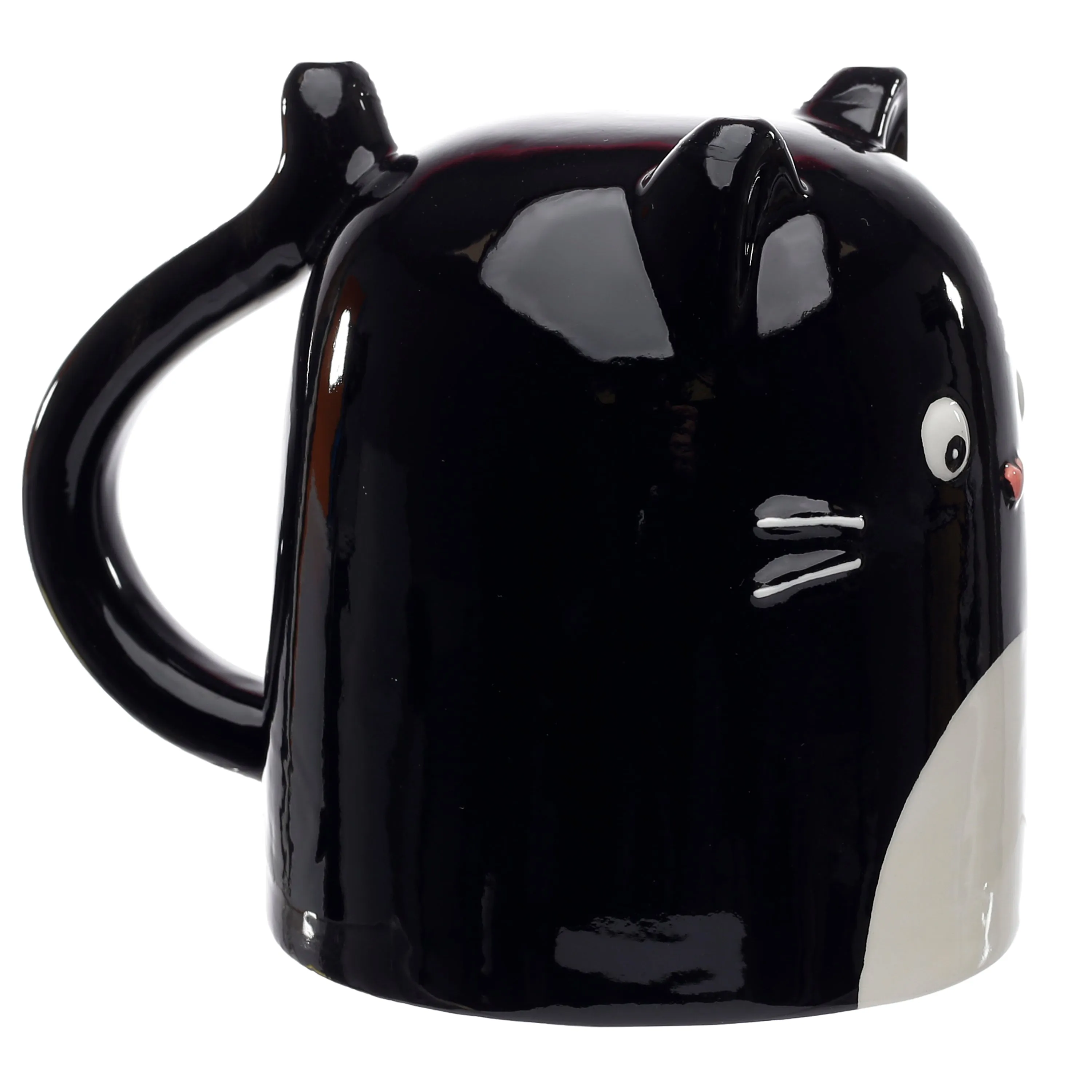 Feline Fine Cat Upside Down Ceramic Shaped Mug