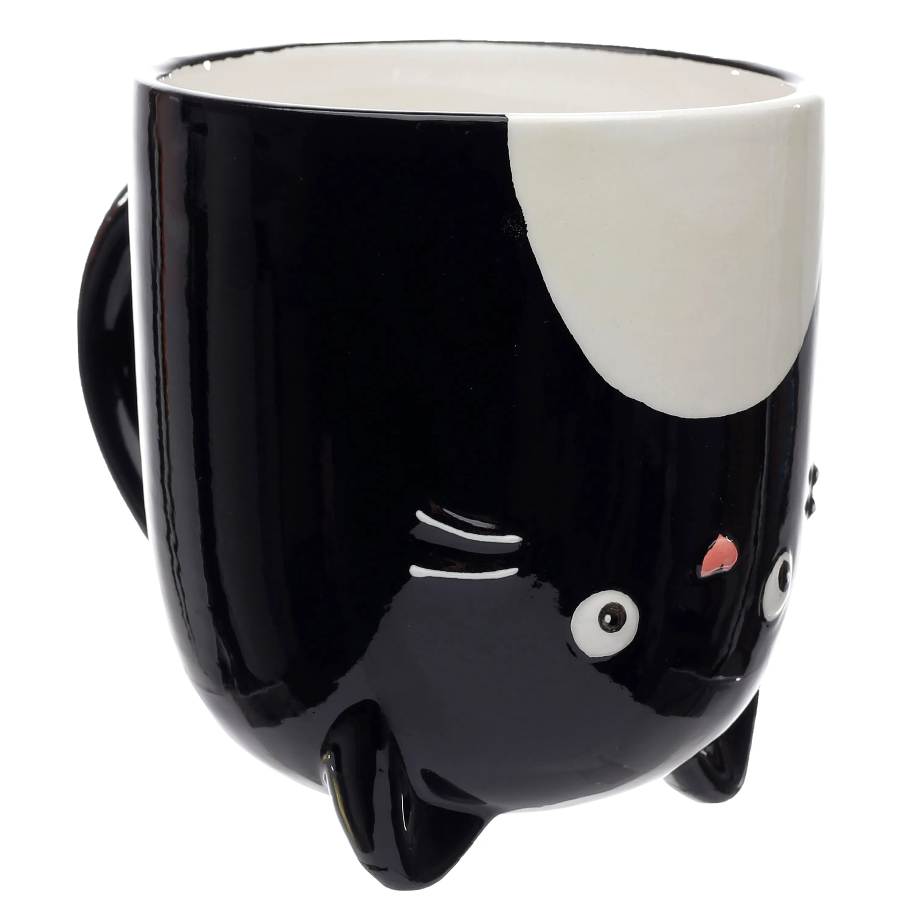 Feline Fine Cat Upside Down Ceramic Shaped Mug