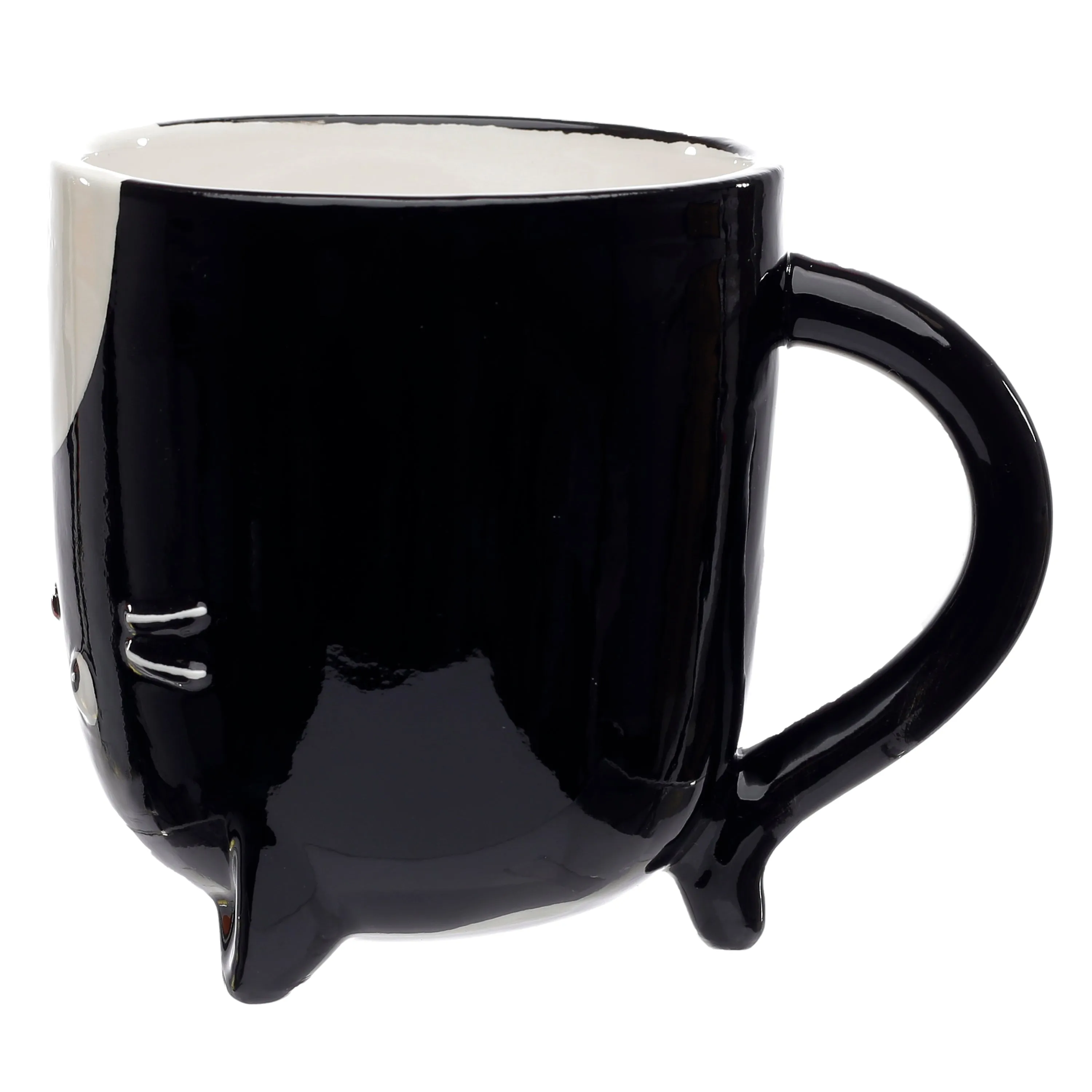 Feline Fine Cat Upside Down Ceramic Shaped Mug