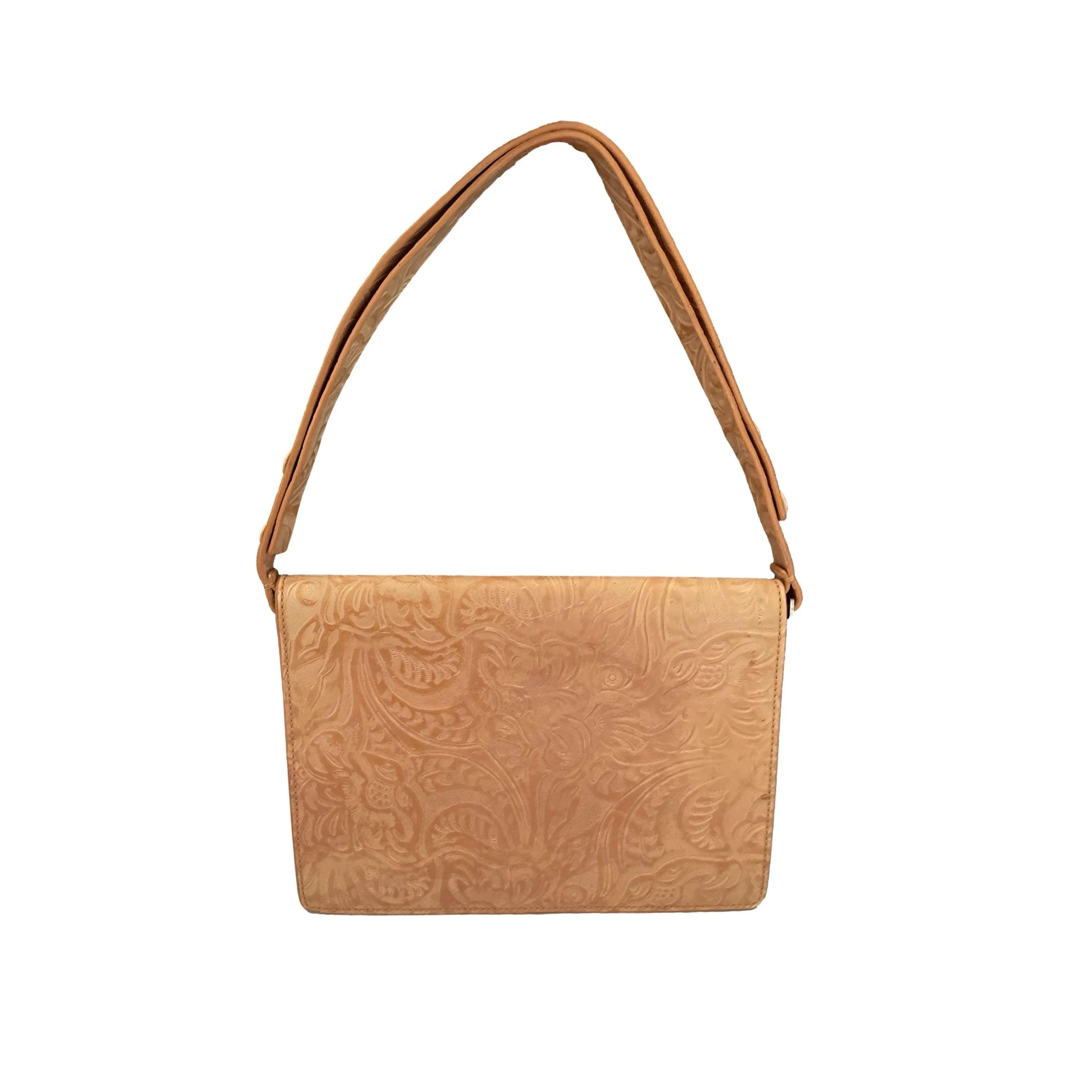 Fendi Tan Textured Shoulder Bag