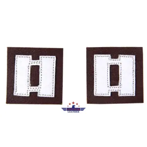 Fivestar leather Insignia of the Rank of Captain (O-3) leather Rank Patch