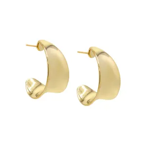 Flattened Curved Hoop Earring