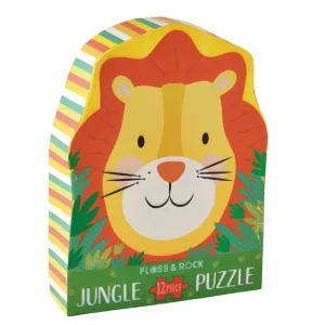 Floss & Rock Lion 12pc Shaped Jigsaw with Shaped Box