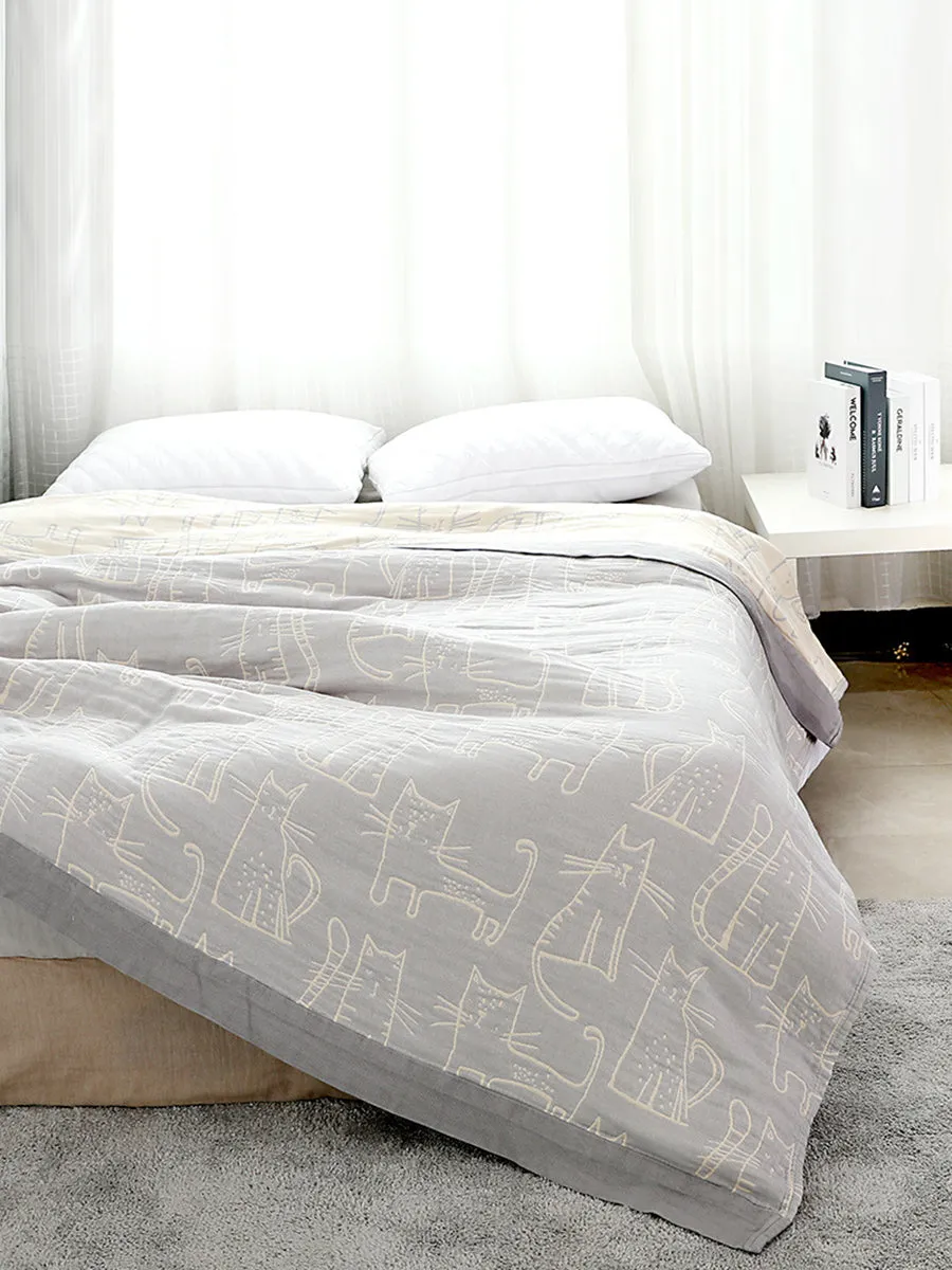 Four Seasons Gauze Towel Blanket Bamboo Cotton Blanket Student Comfortable Quilt