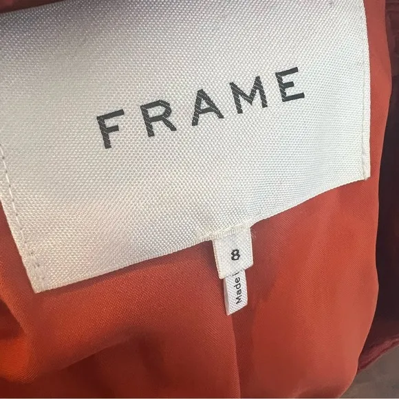Frame Blazer Turkish Red Burnt Orange Striped Corduroy Textured